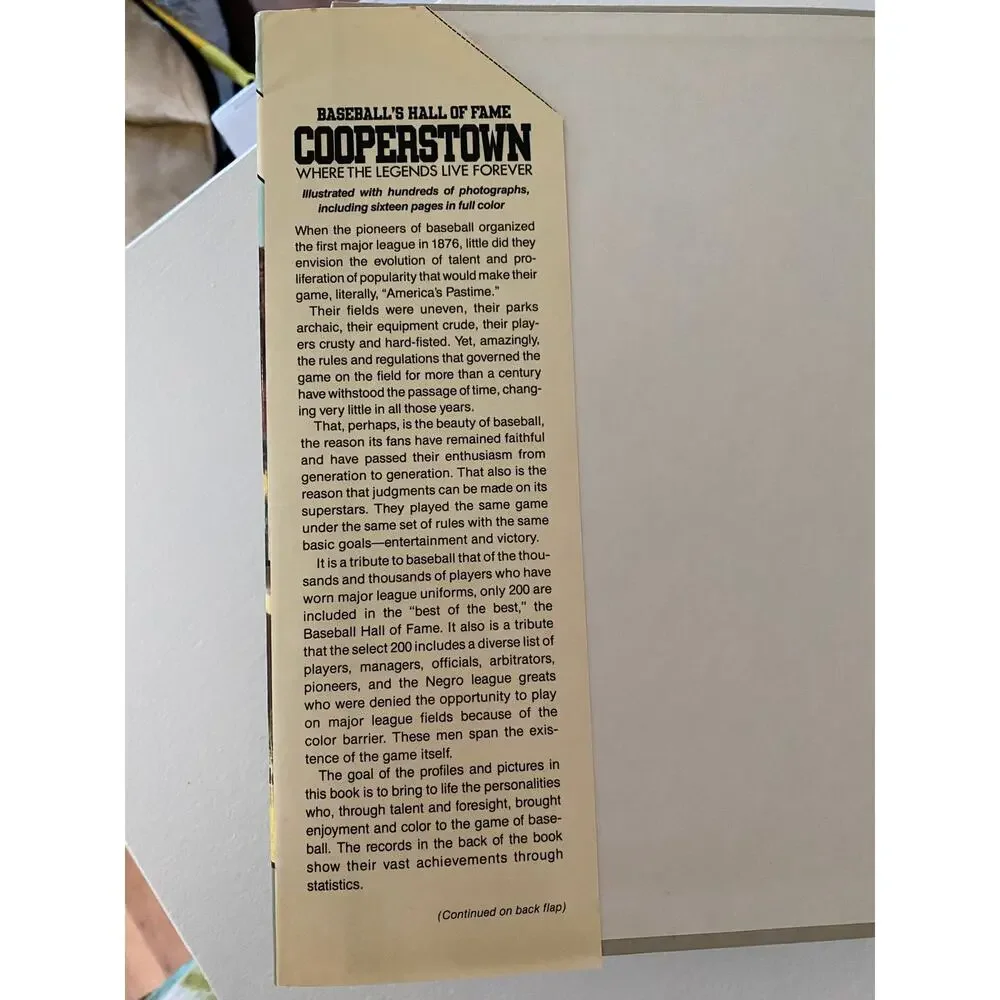 Cooperstown Baseball’s Hall of Fame Book